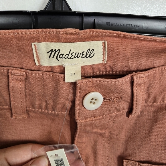 Madewell The Perfect Vntage Wide Leg Crop Pants Women's 33 Burnt Orange Fall NWT - Picture 8 of 12
